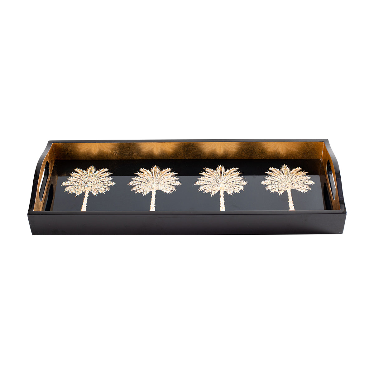 Grand Palms Black Lacquer Trays