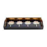 Plateaux laqués noirs Grand Palms