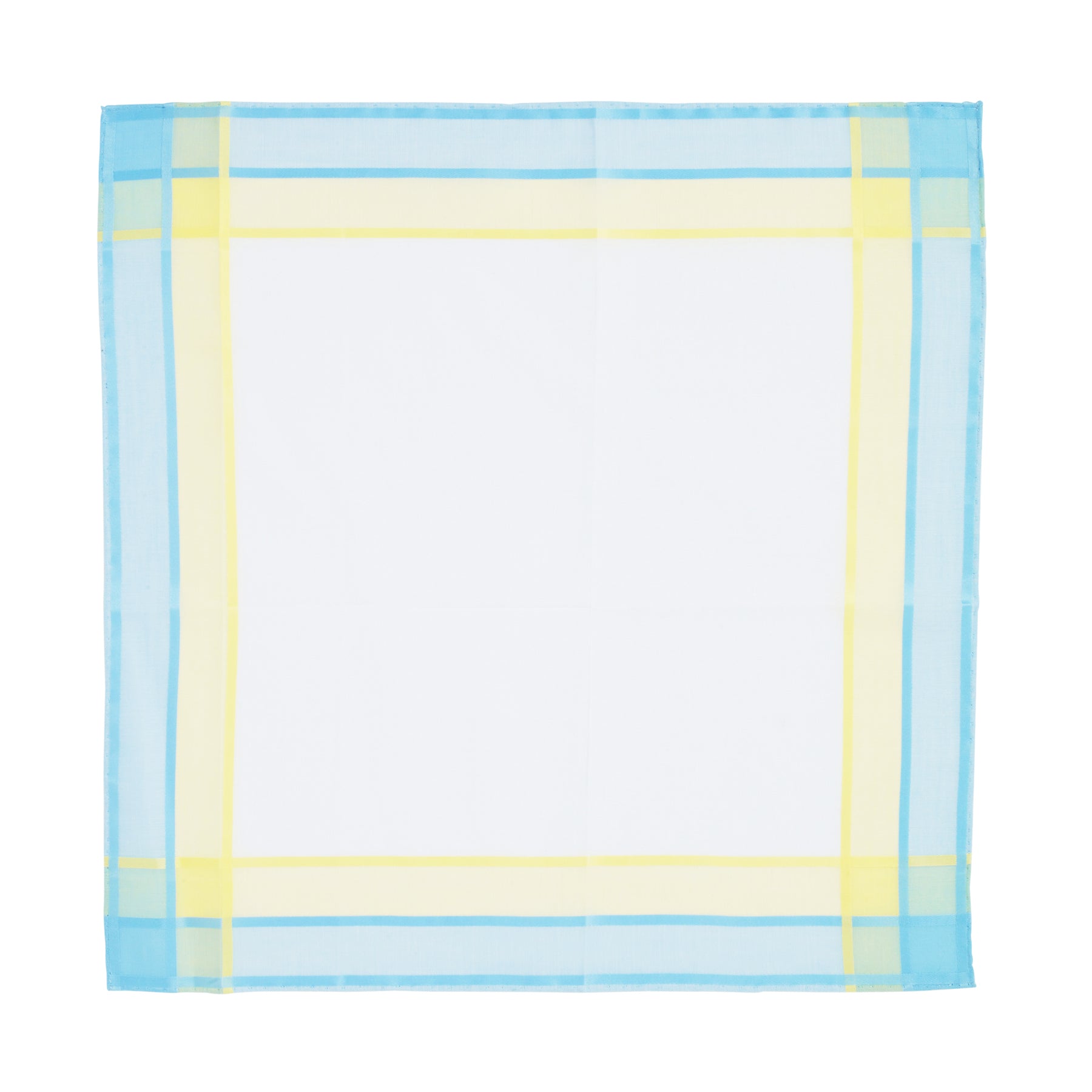 Lehner Swiss Cotton Ladies Handkerchief - Multi Colour Border