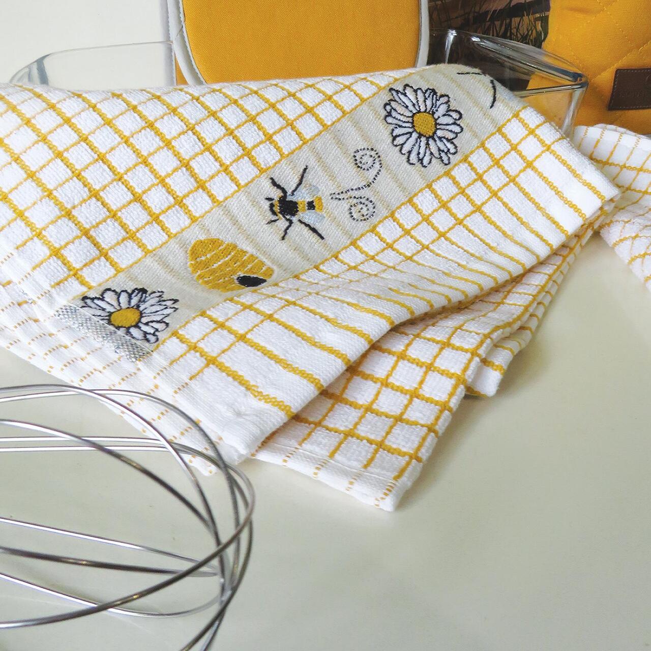 Jacquard Patterned Cotton Terry Tea Towel