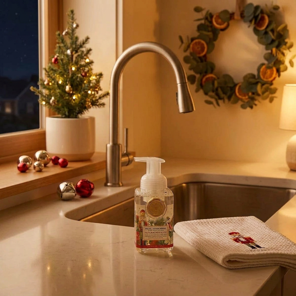 Savons moussants pour les mains au beurre de karité parfumés de Noël