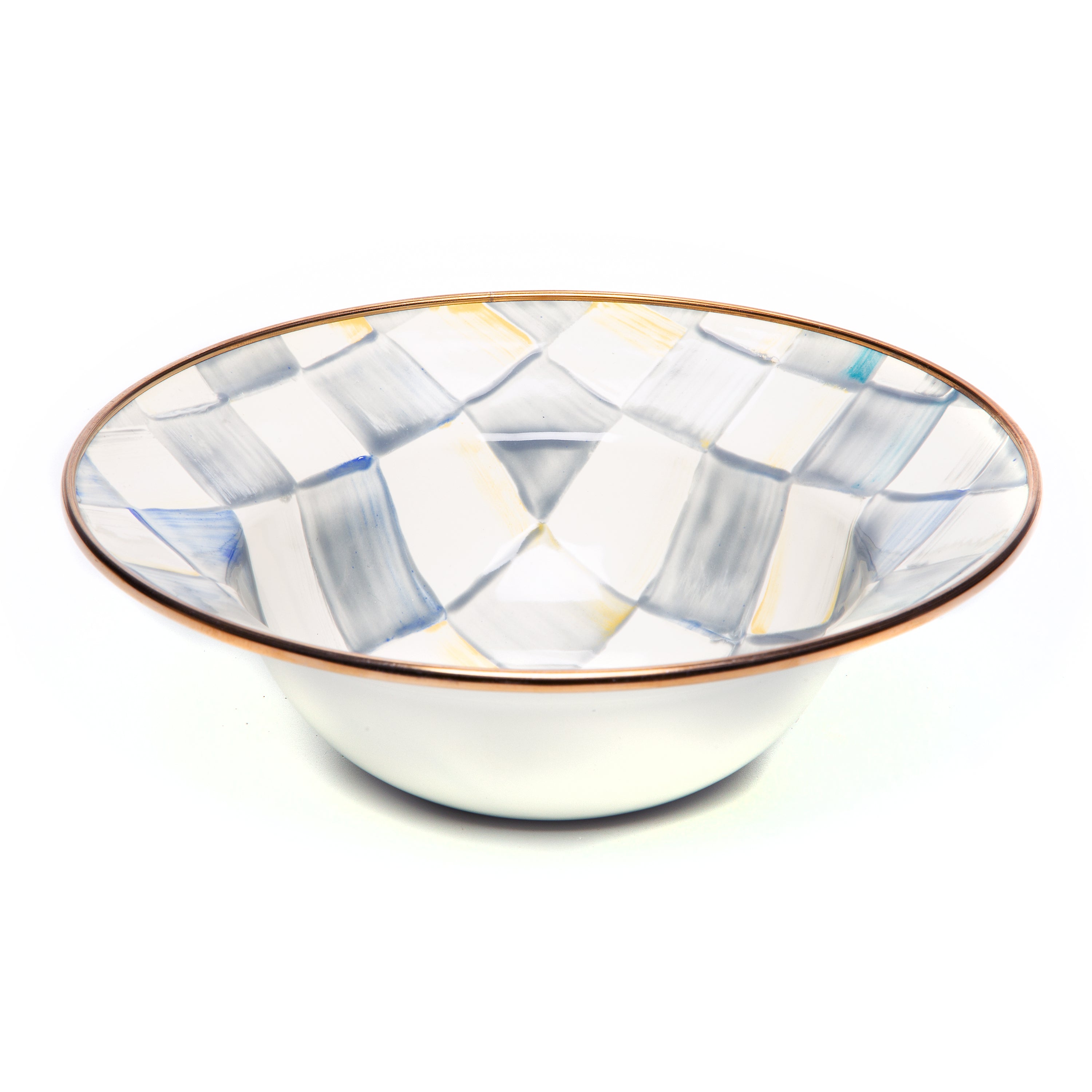 MacKenzie-Childs Sterling Check Enamelware Bowls