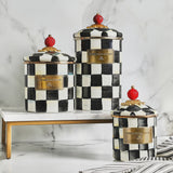 MacKenzie-Childs Courtly Check Storage Canisters