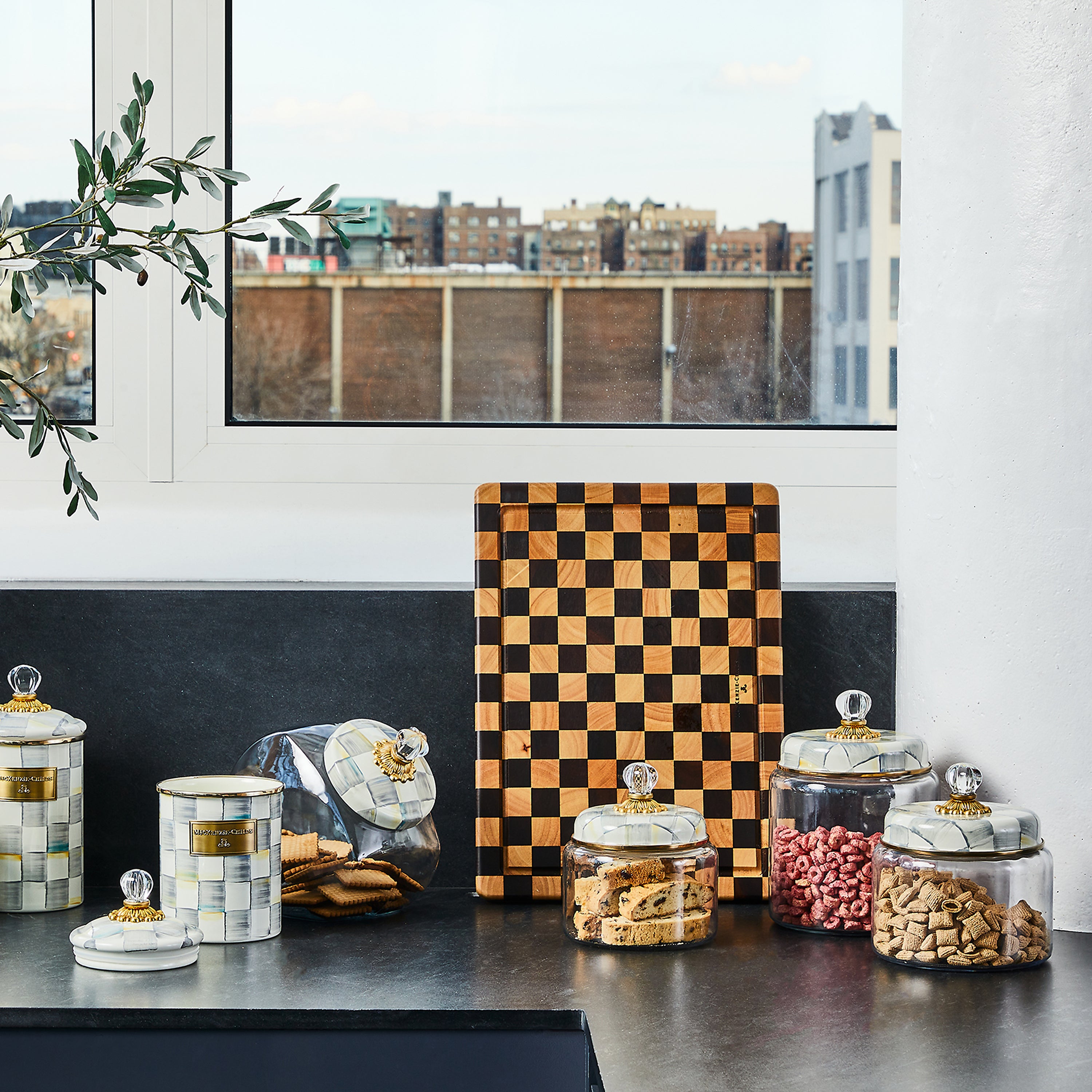 MacKenzie-Childs Glass Storage Jars