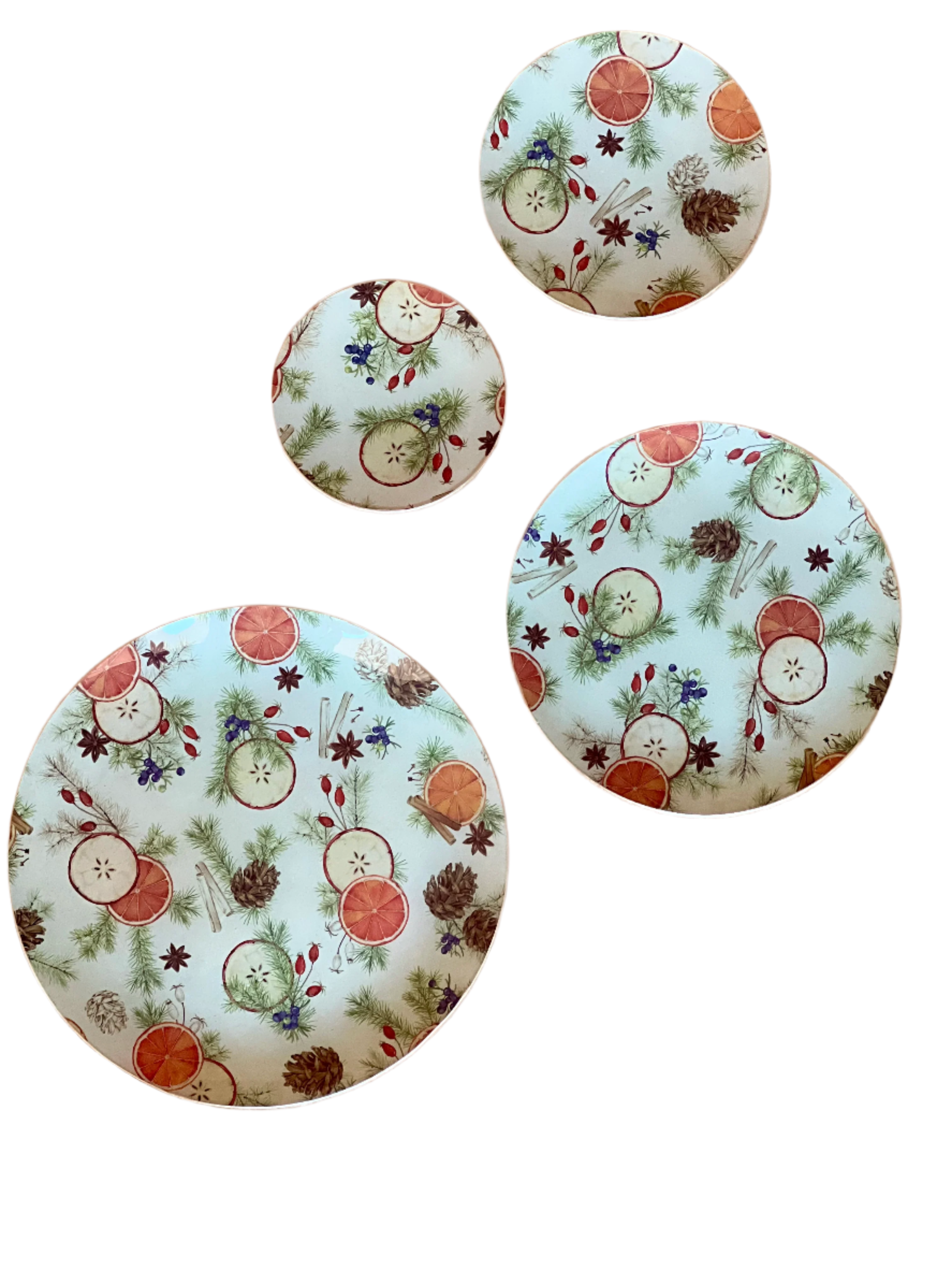 Orange & Cinnamon Cristal Plates