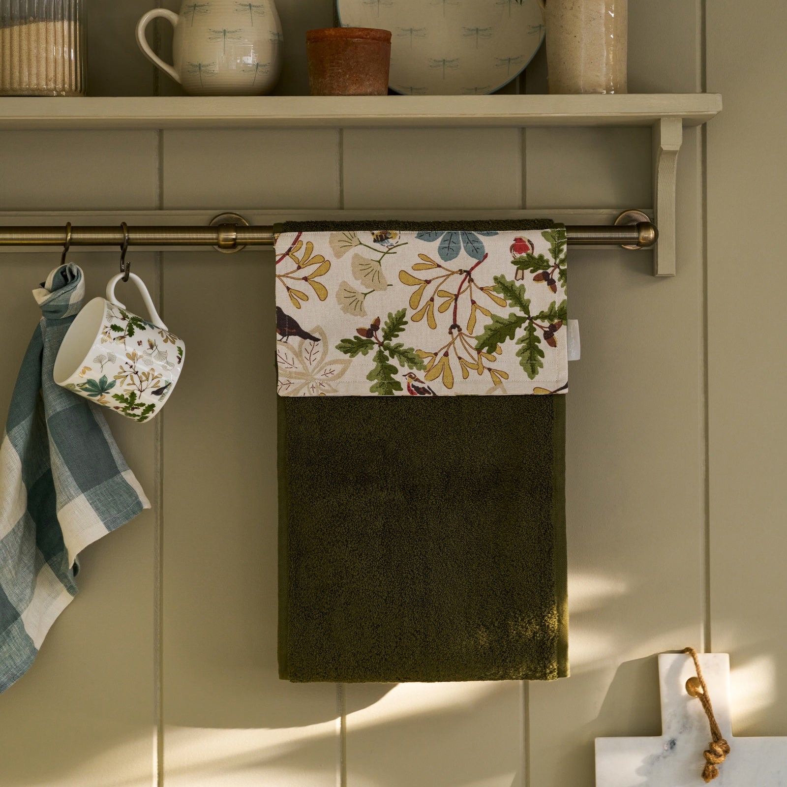 Sophie Allport Orchard Birds Cotton Roller Towel