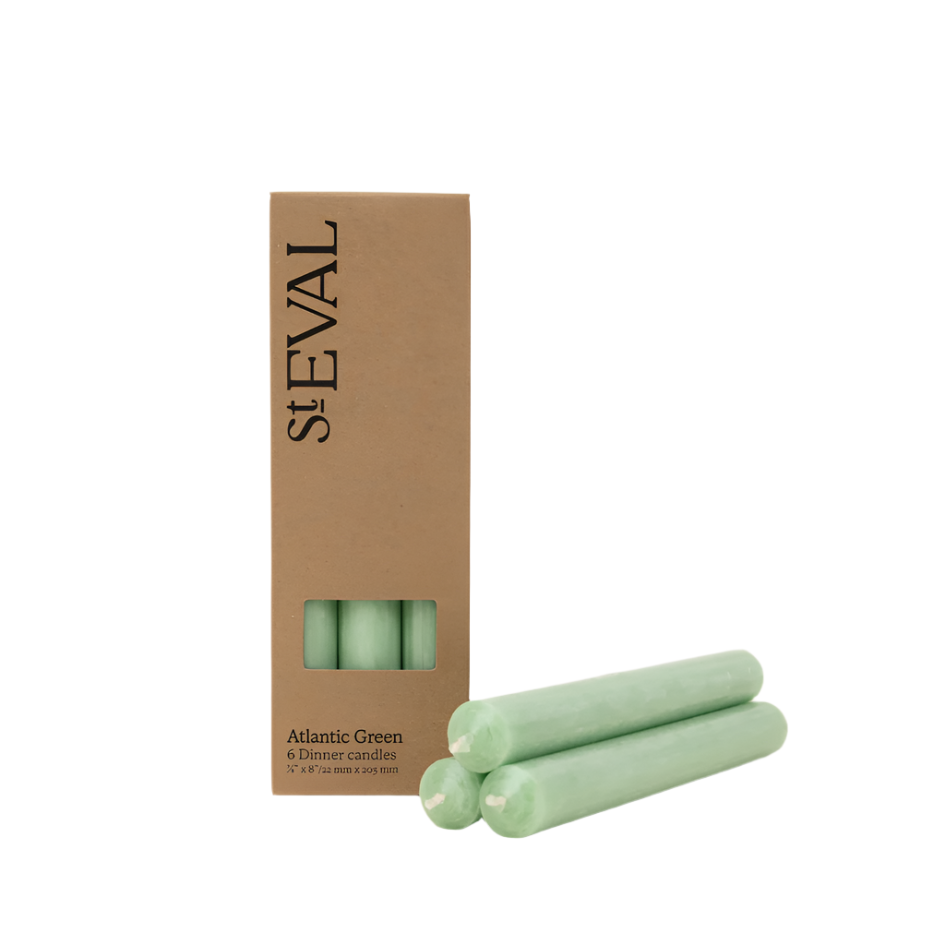 Coloured Dinner Candles Pack of Six (Unscented)