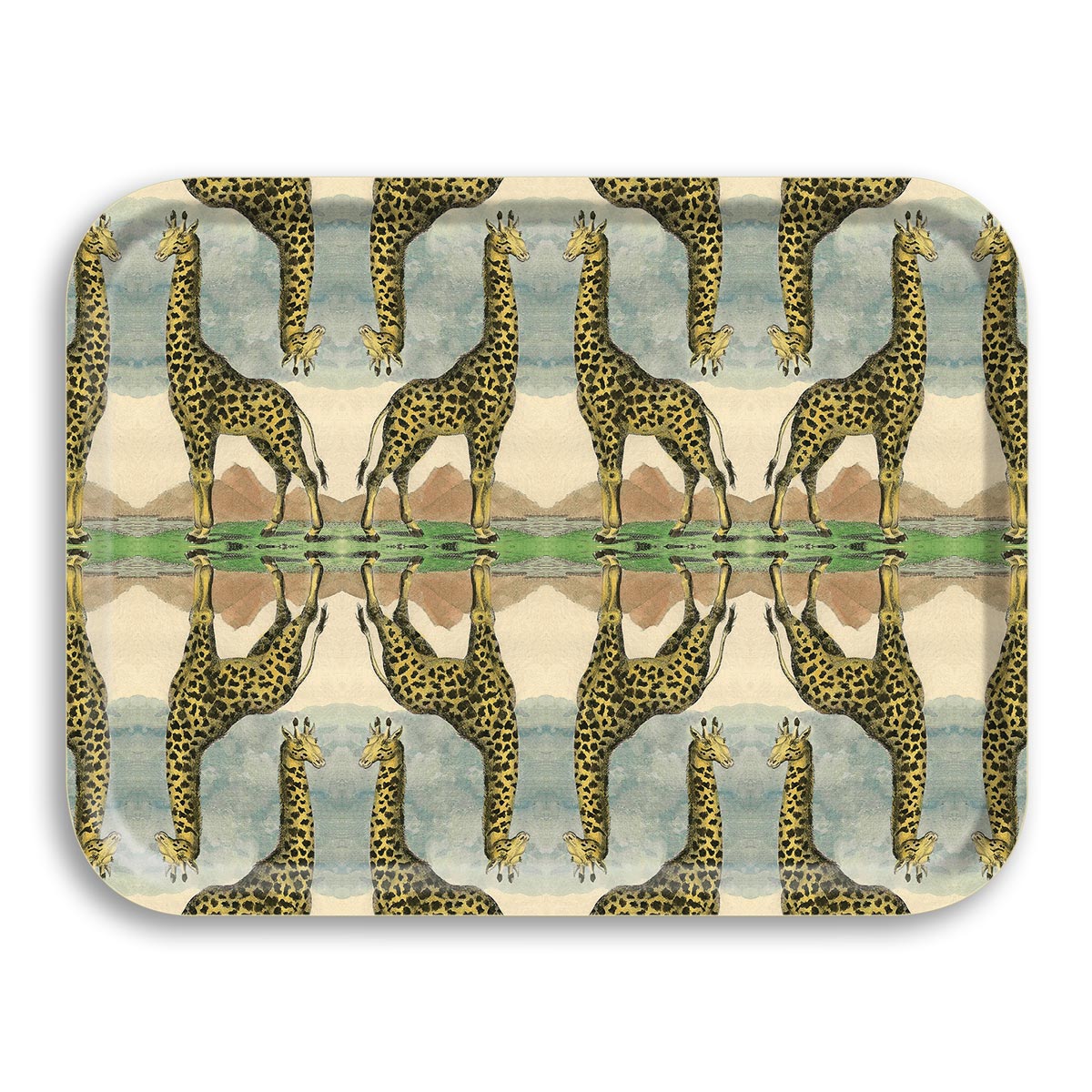 Geometric Giraffe Large Rectangular Tray