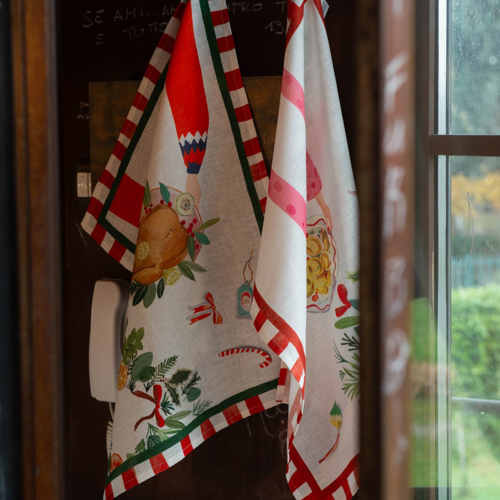 Hands On Christmas Linen Mix Tea Towels