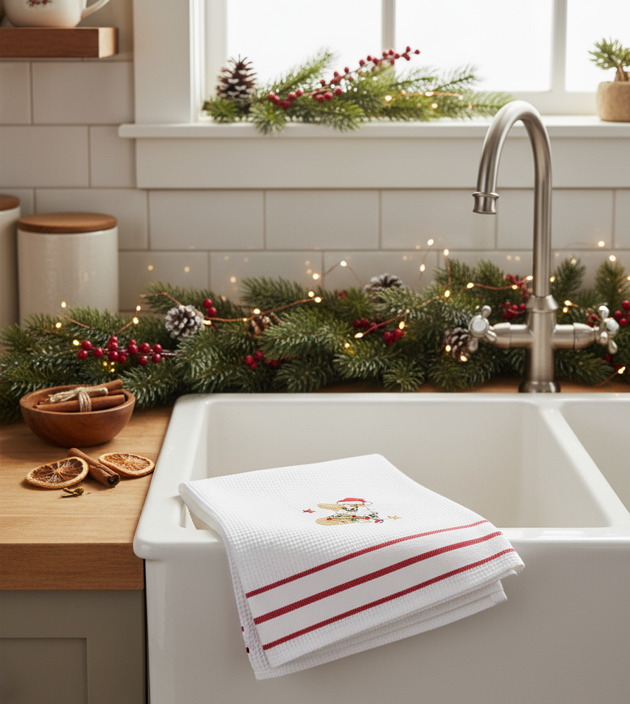 Festive Design Cotton Tea Towels