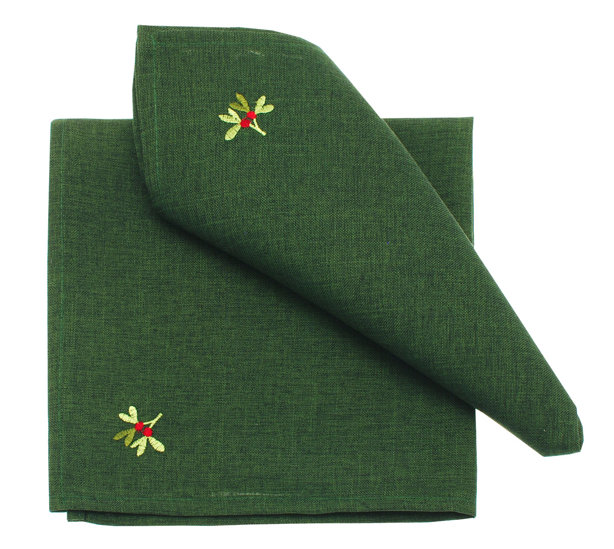 Embroidered Holly Berry Napkins