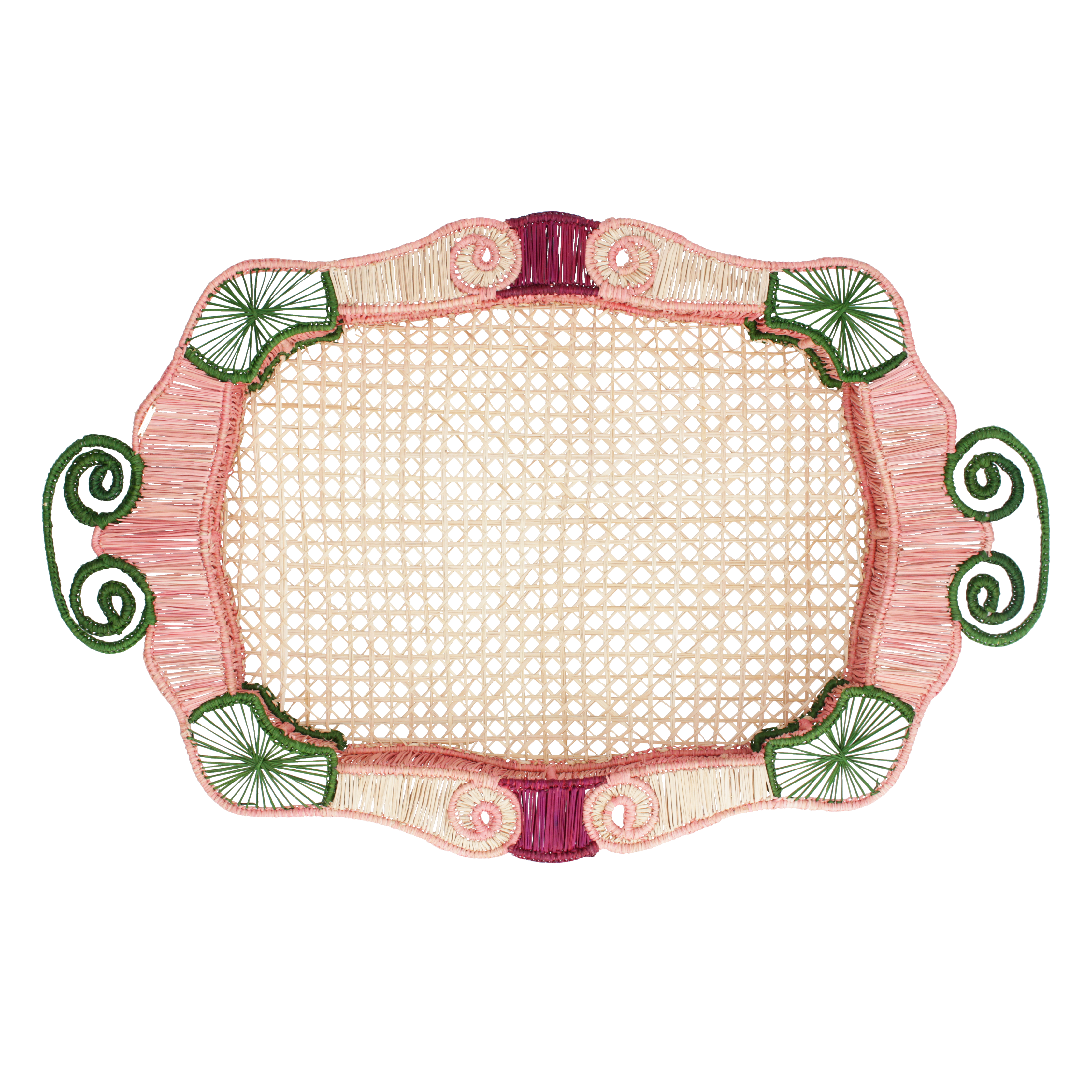 Rose Raffia Tray