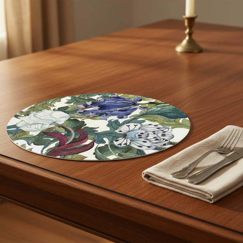 Floral Round Placemat & Coasters