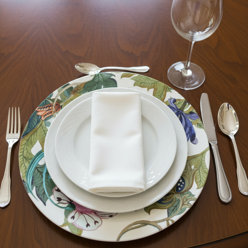 Floral Round Placemat & Coasters