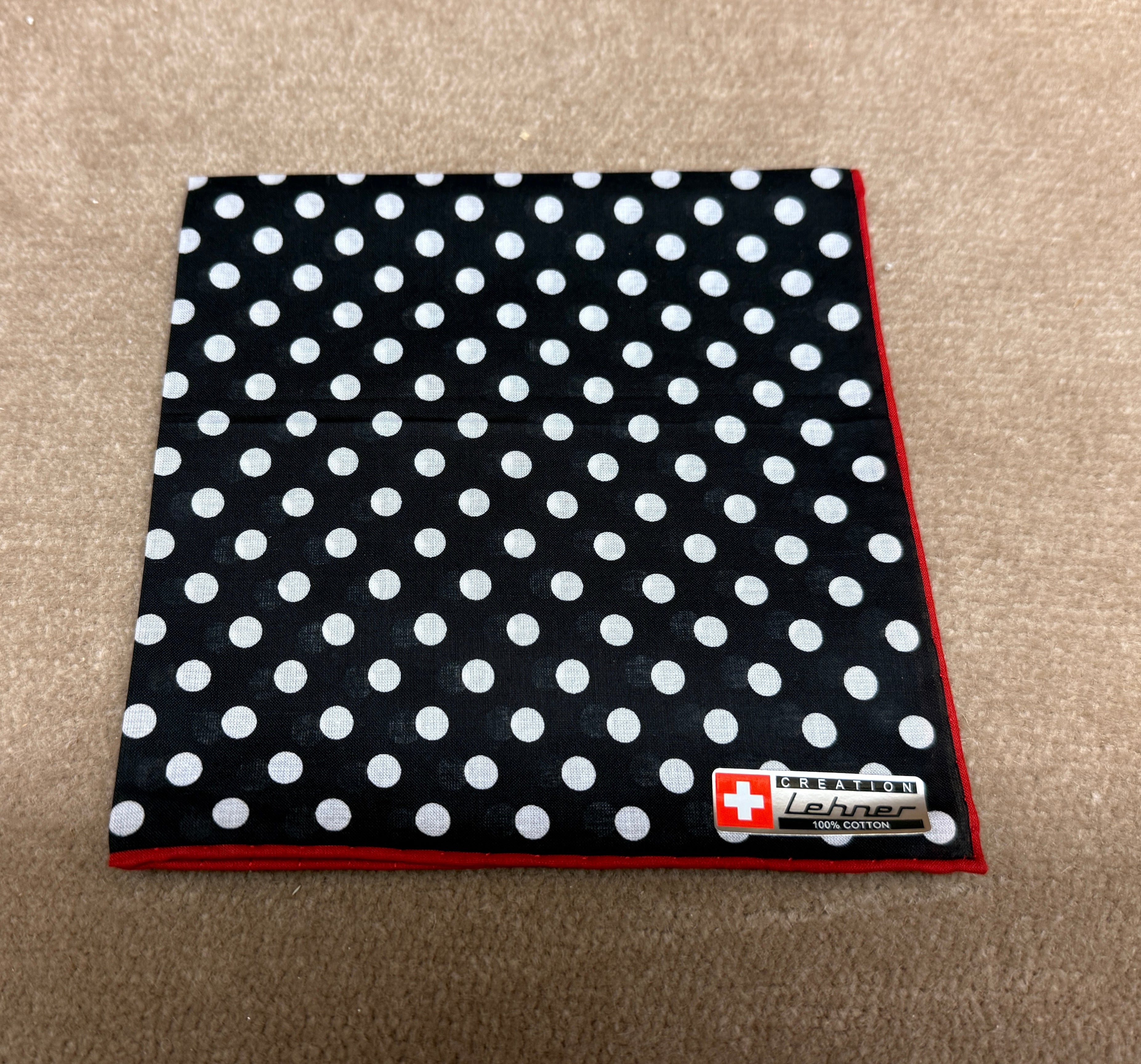 Lehner Ladies Swiss Cotton Handkerchiefs - Spot Design