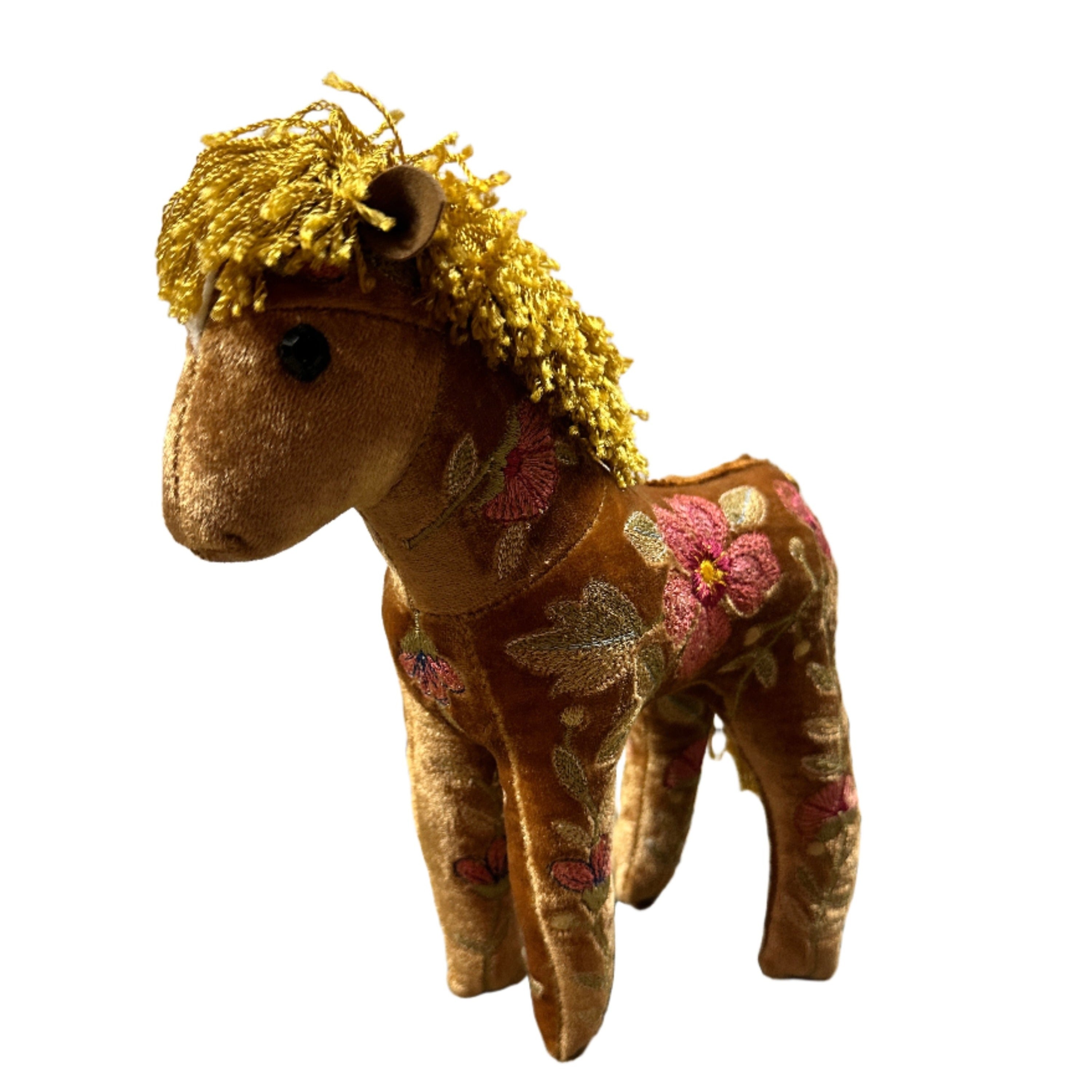 Megan Horse Hand Embroidered Silk Velvet Animal