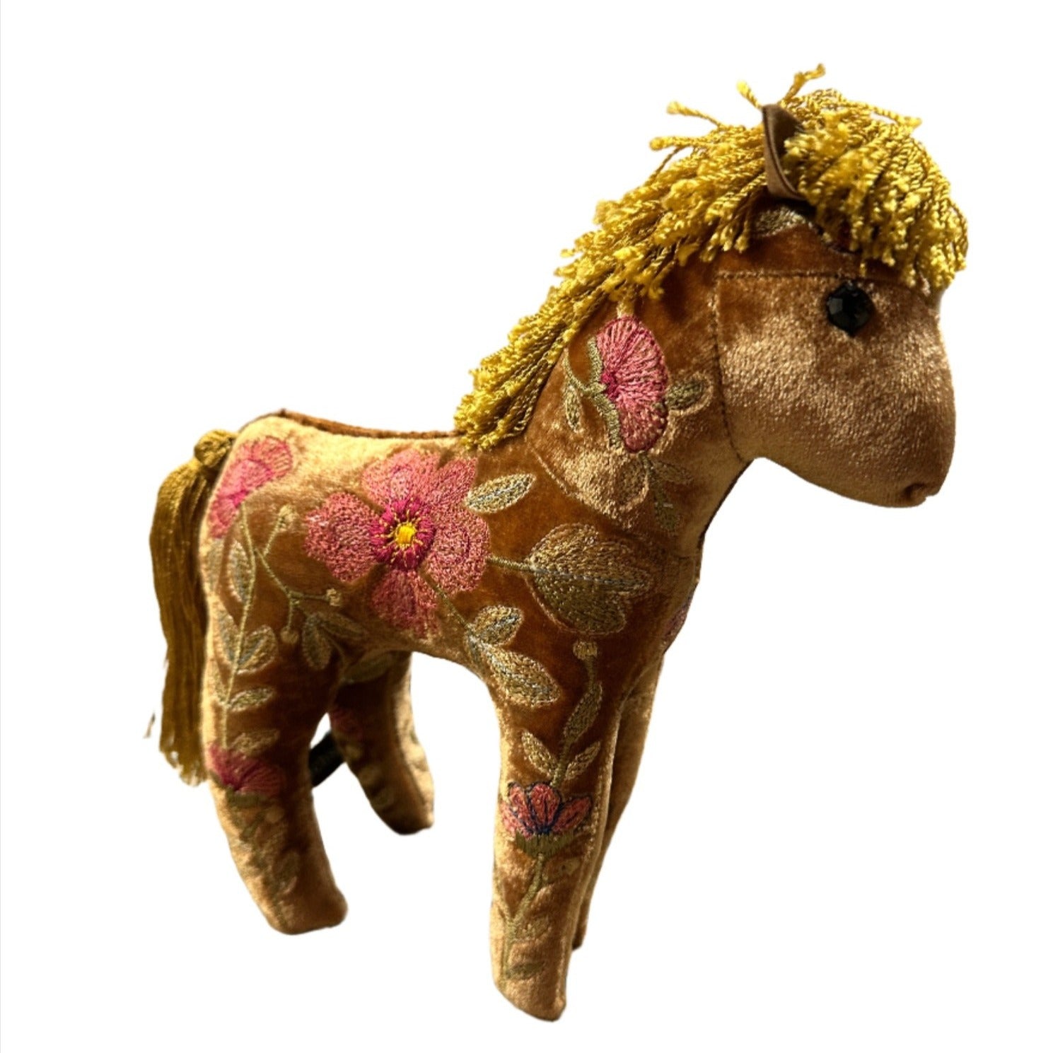 Megan Horse Hand Embroidered Silk Velvet Animal