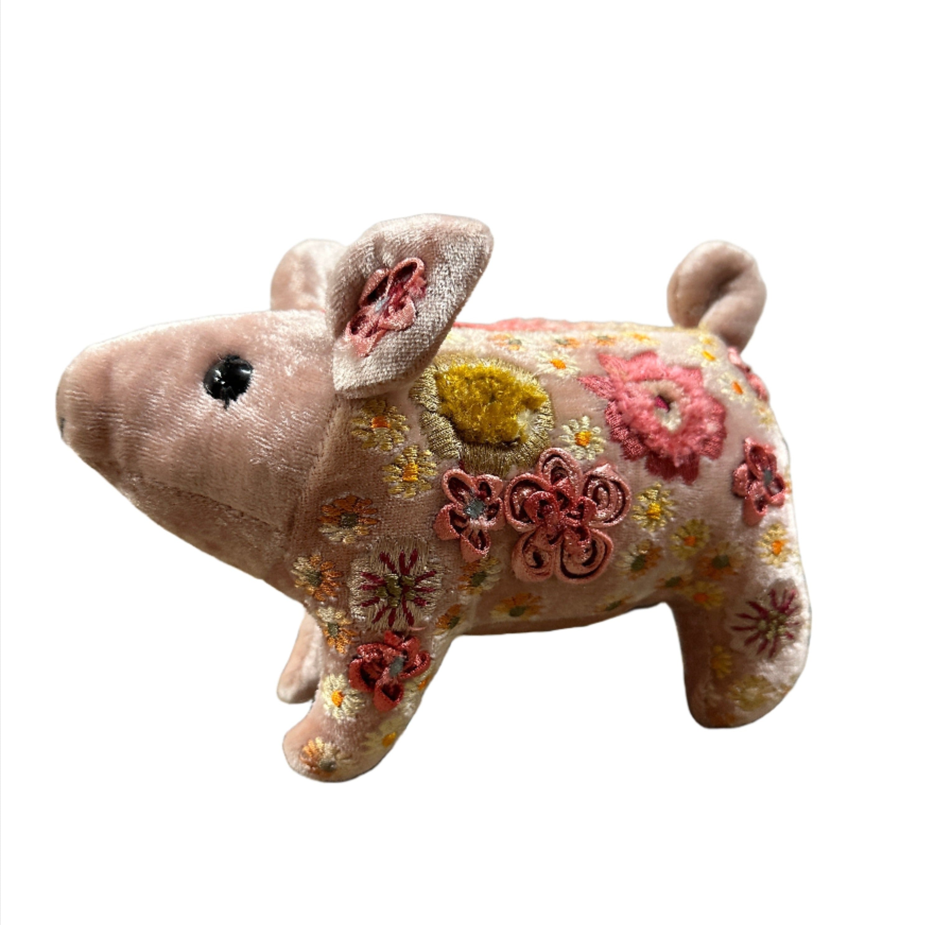 Beauté Porcinet Animaux en soie et velours brodés à la main