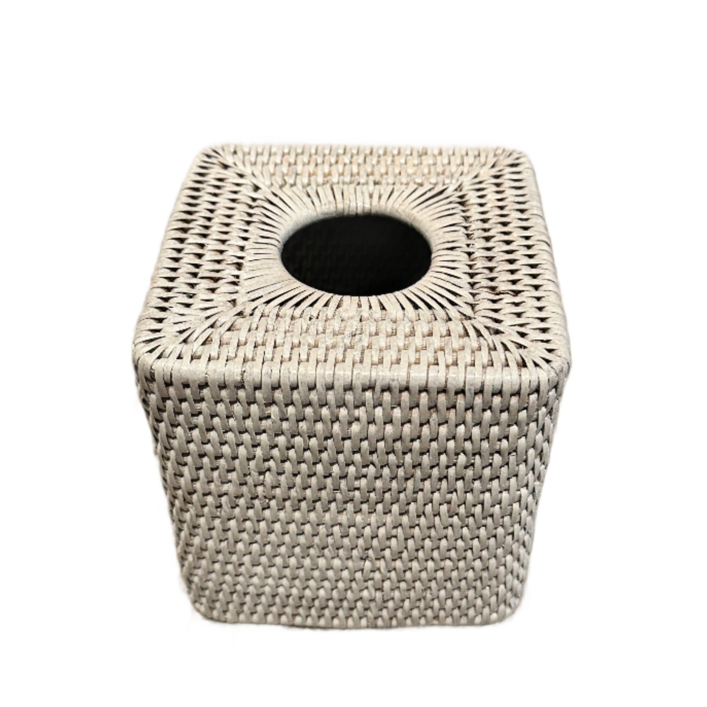 Rattan Cube Tissue Box Cover