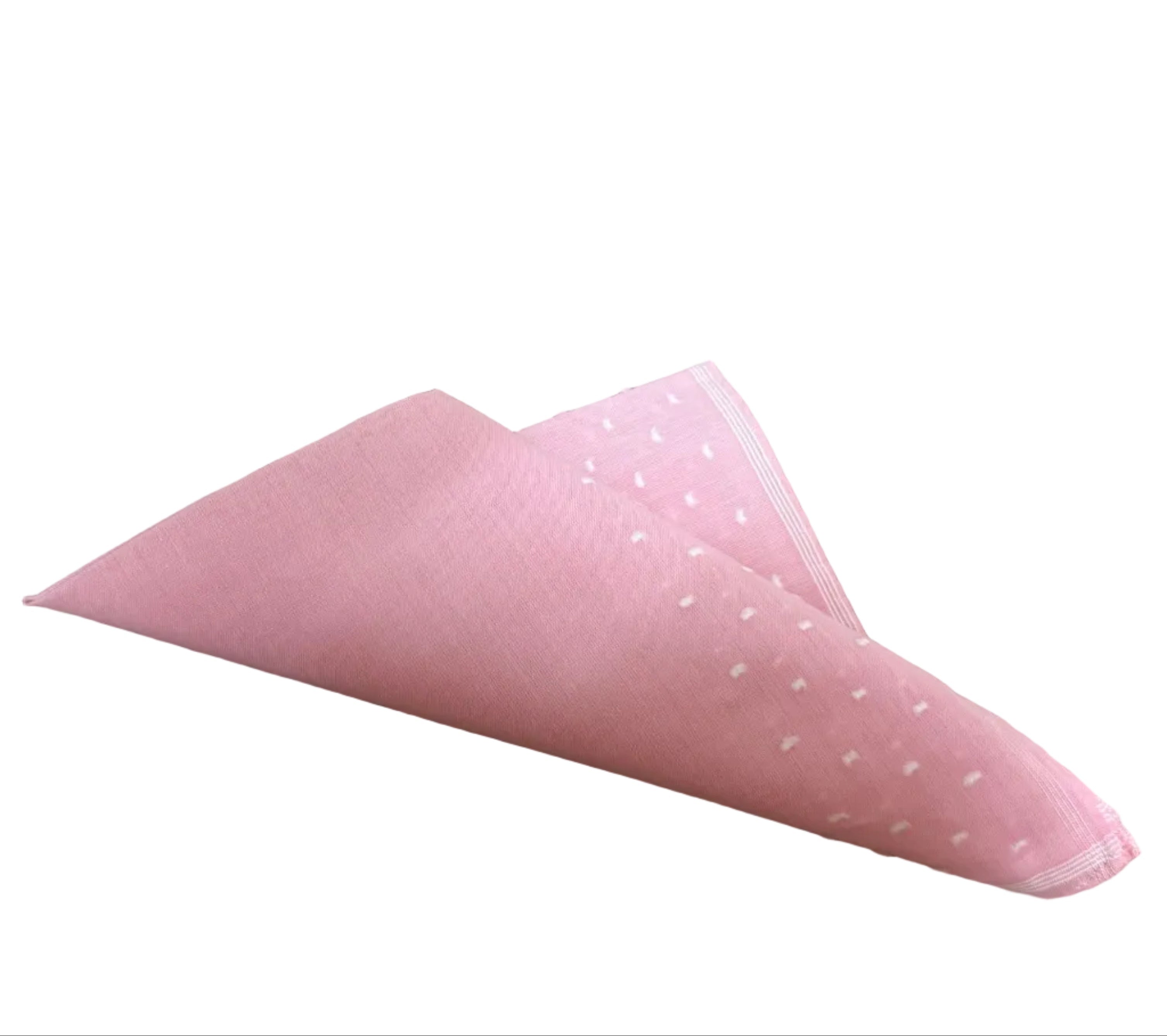 Lehner Ladies Hand-Rolled Swiss Cotton Handkerchiefs Spots Border