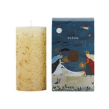 Vela de pilar dorada 'jaspeada'