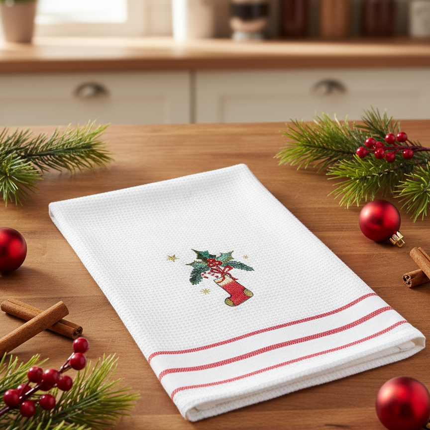 Festive Design Cotton Tea Towels