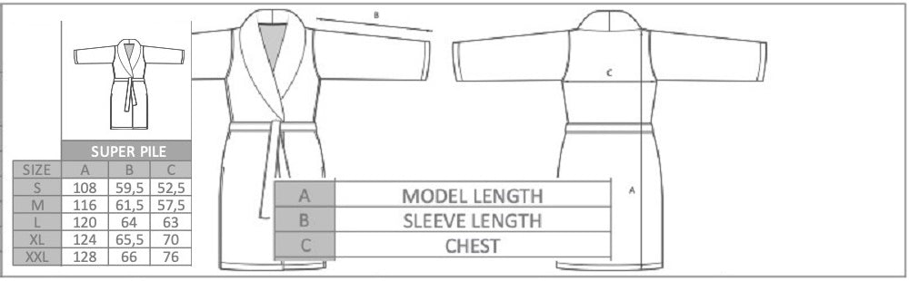 Albornoz de algodón egipcio de máxima calidad