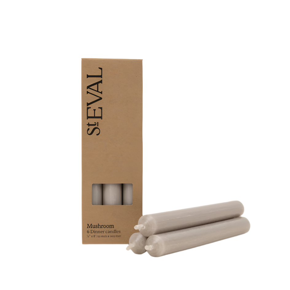 Coloured Dinner Candles Pack of Six (Unscented)