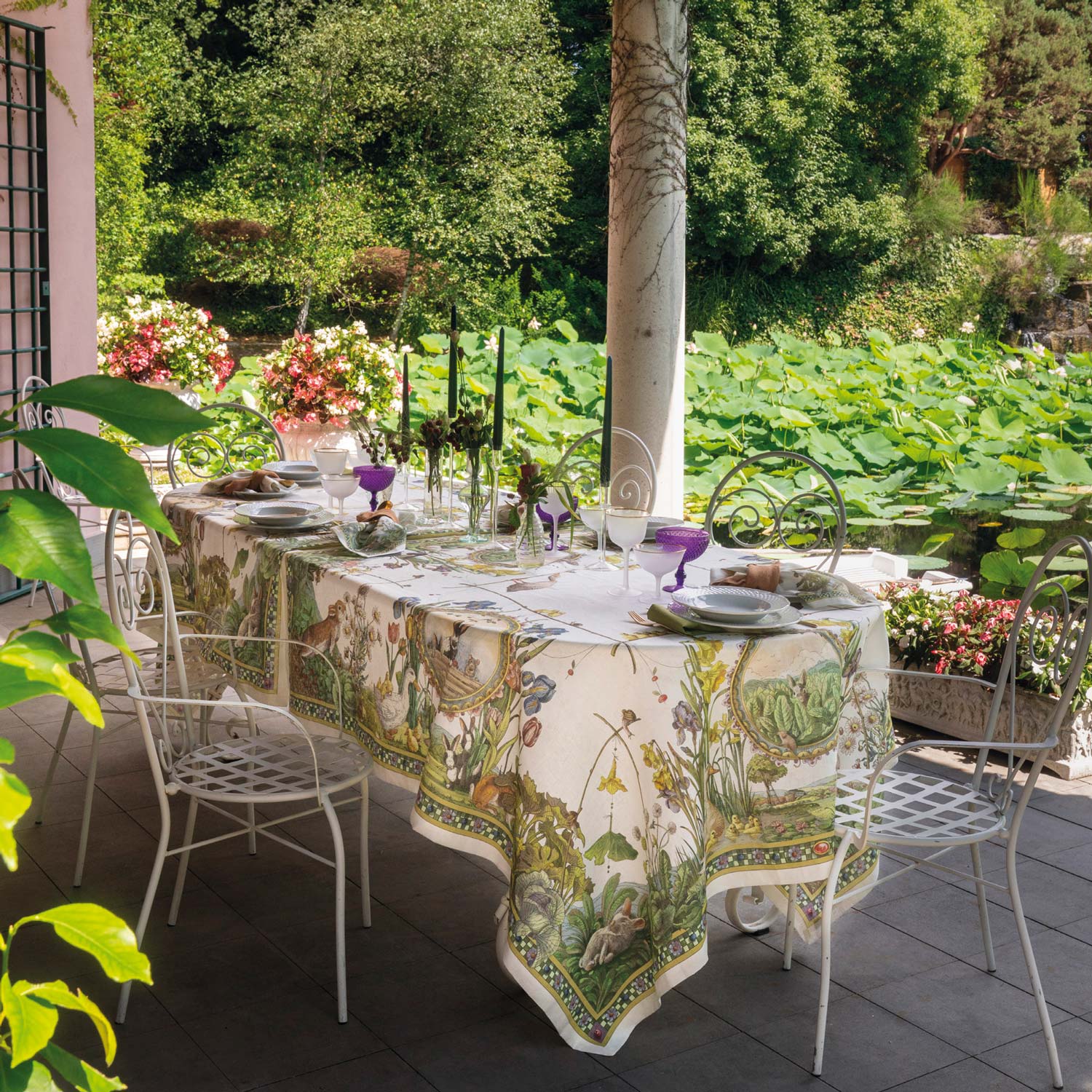 Bunny Garden Design Table Linen