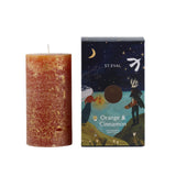 Vela de pilar dorada 'jaspeada'