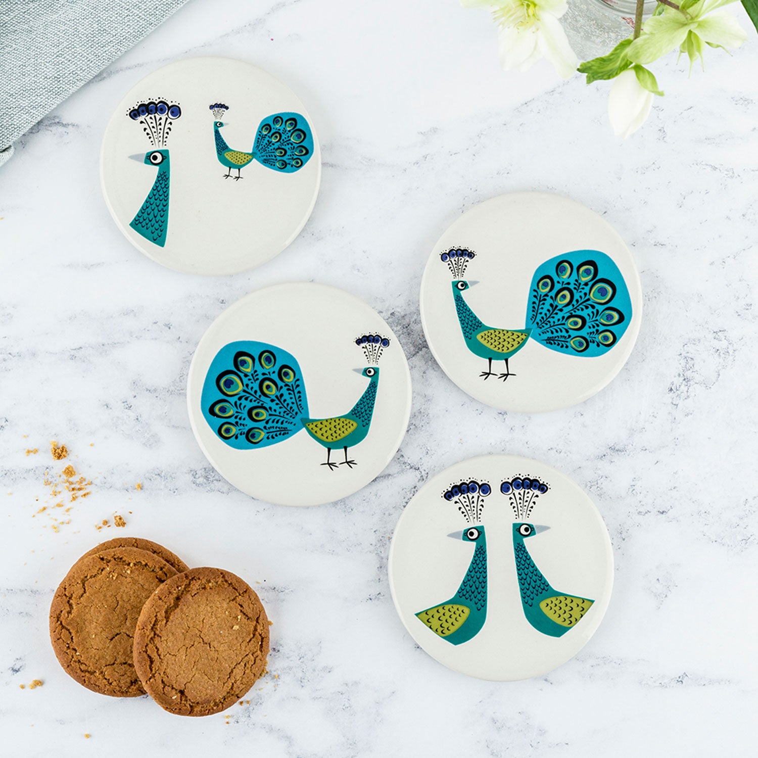 Peacock Design Ceramic Tableware Collection