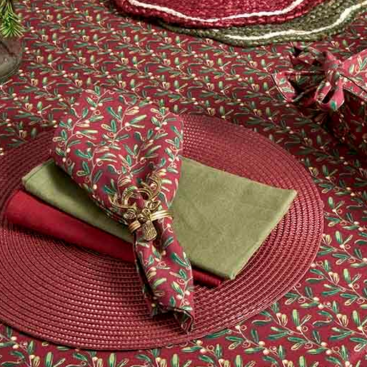 Under the Mistletoe Cotton Table Linen