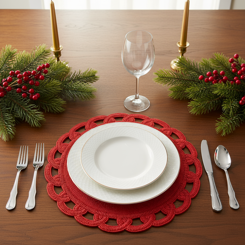 Festive Beaded Placemat