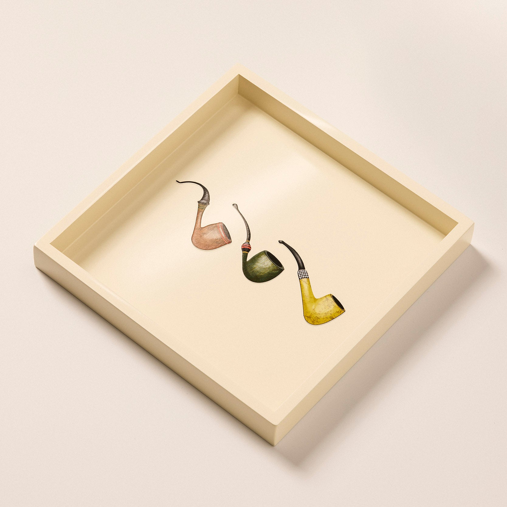 Pipes Design Lacquer Tray