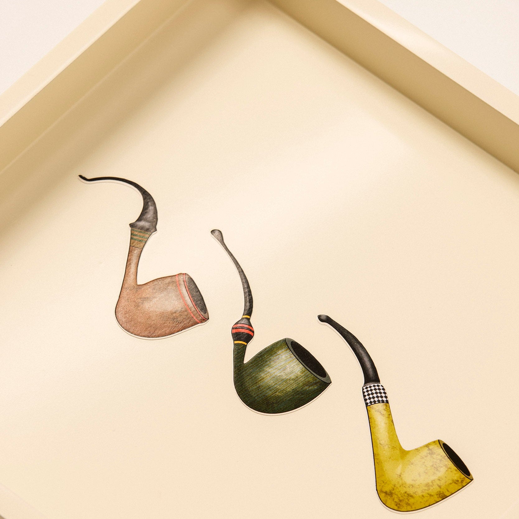 Pipes Design Lacquer Tray