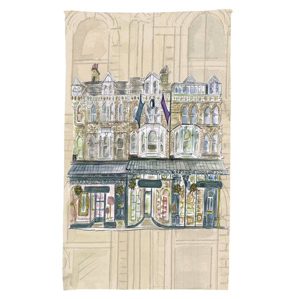 Woods 'Shop' Design Cotton Tea Towel