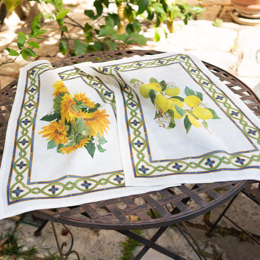 Torchons en lin étrusque