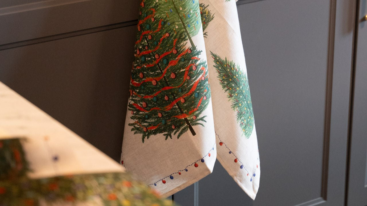 Fairy Trees Linen Tea Towels