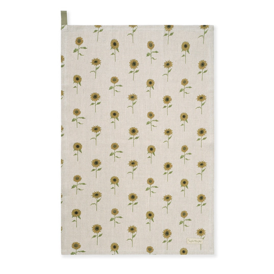 Sophie Allport 'Sunflower' Linen Tea Towel