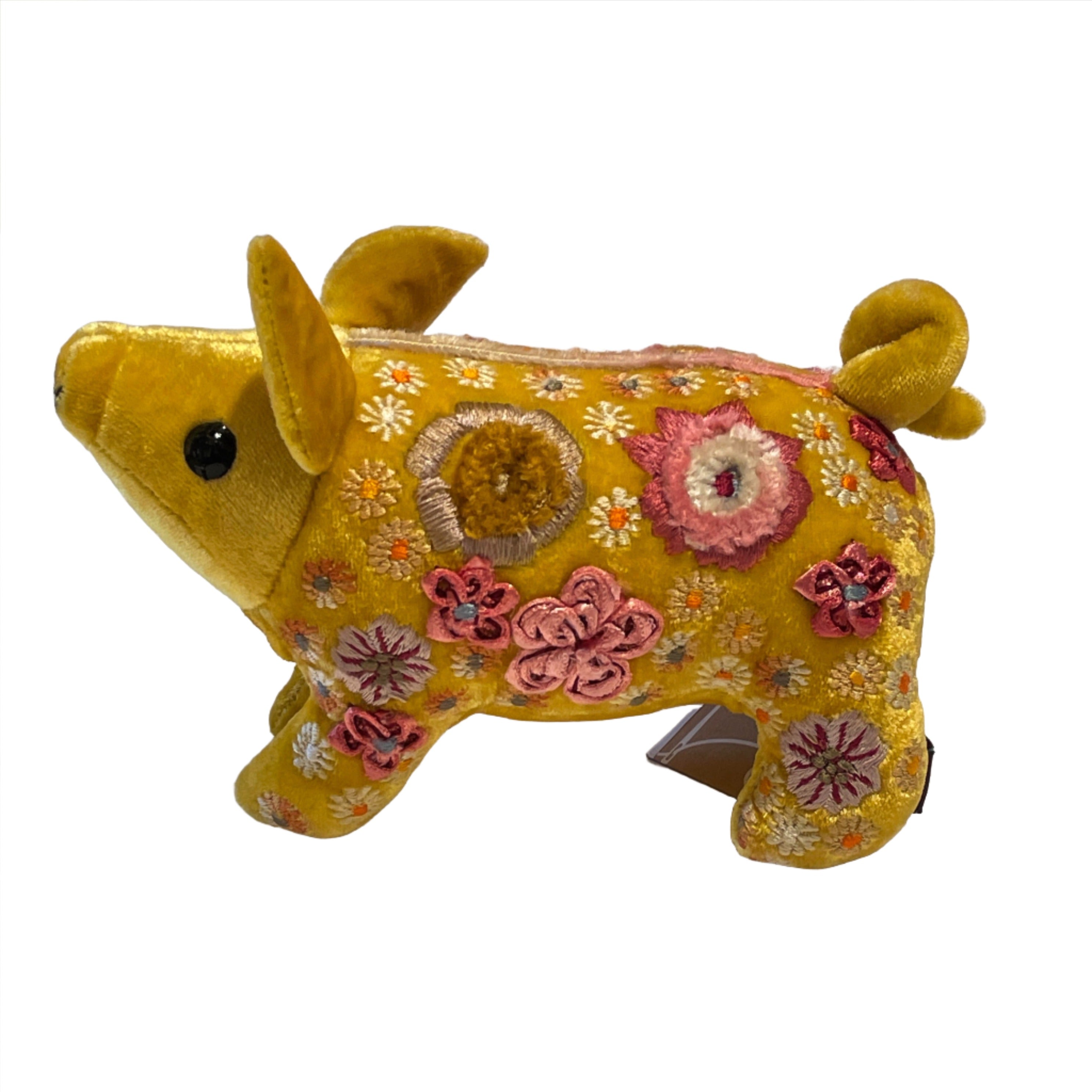 Beauté Porcinet Animaux en soie et velours brodés à la main