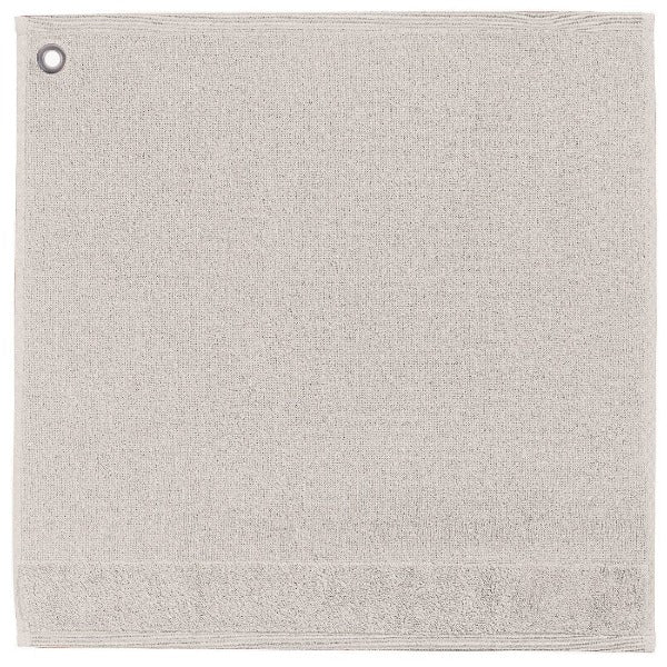 Curl Square Kitchen Hand Towel Linen colour with hanging loop