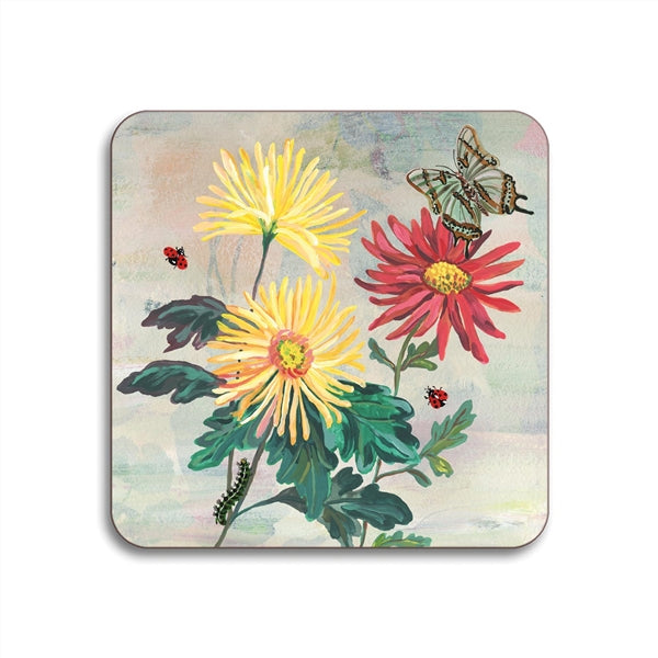 Avenida Home Flowers Lillies Square Coaster