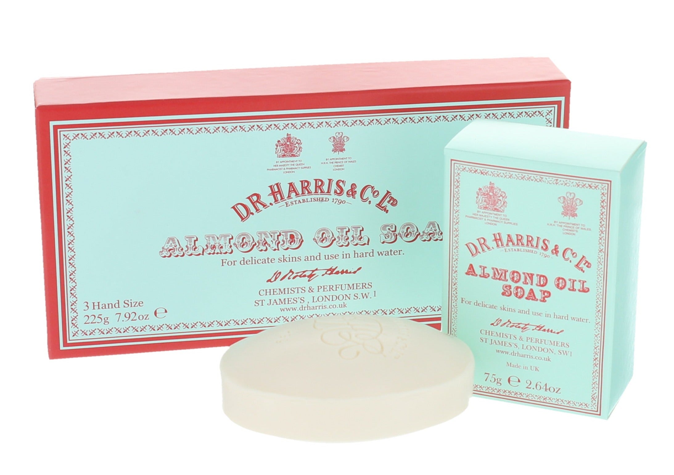 D R Harris Almond Oil Soap (Set of 3)