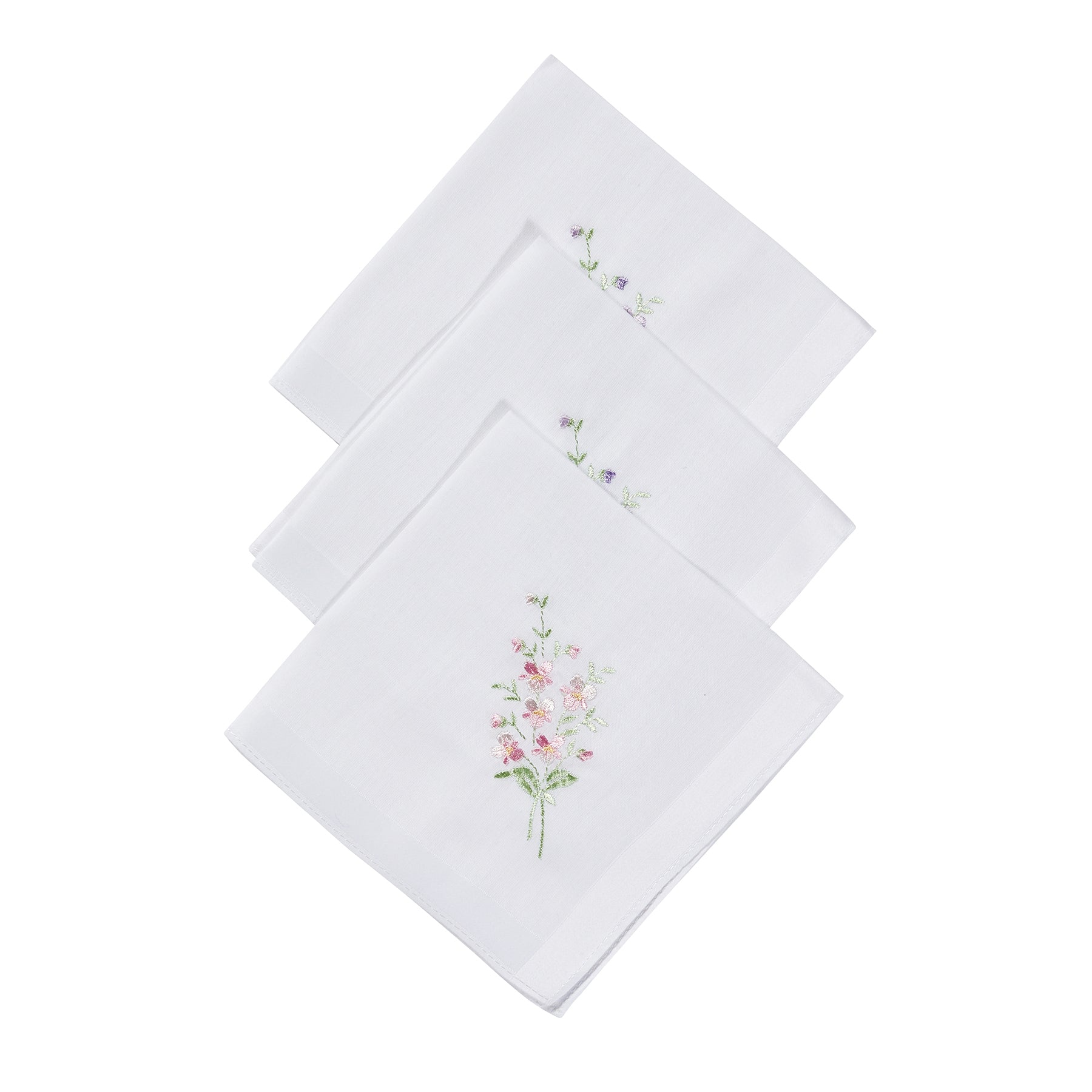 Ladies Cotton Handkerchiefs - Floral Bunches