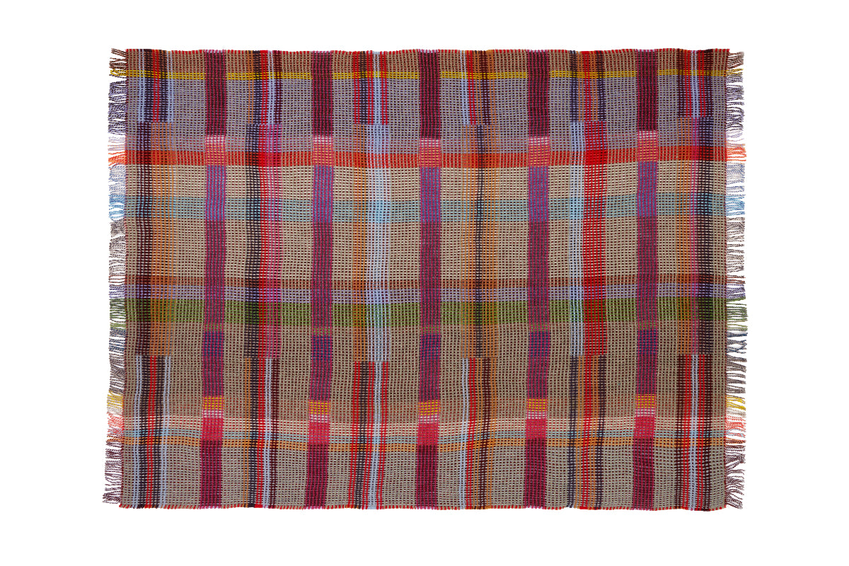 Dorothy Rose/Red HoneyComb Throws 100% Lambswool