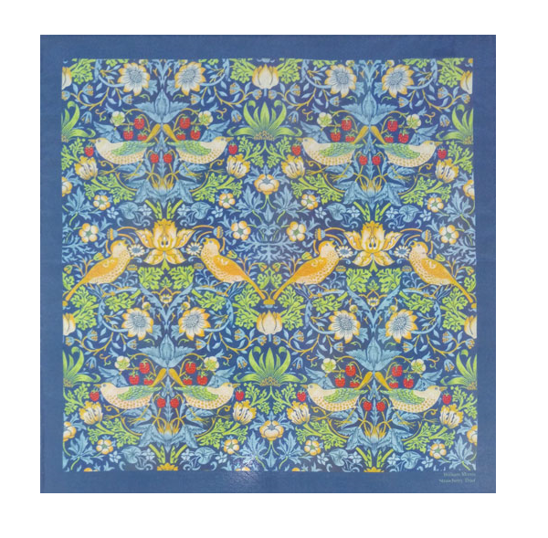 Ladies Hand-Rolled Silk & Cotton Handkerchiefs - William Morris Strawberry Thief