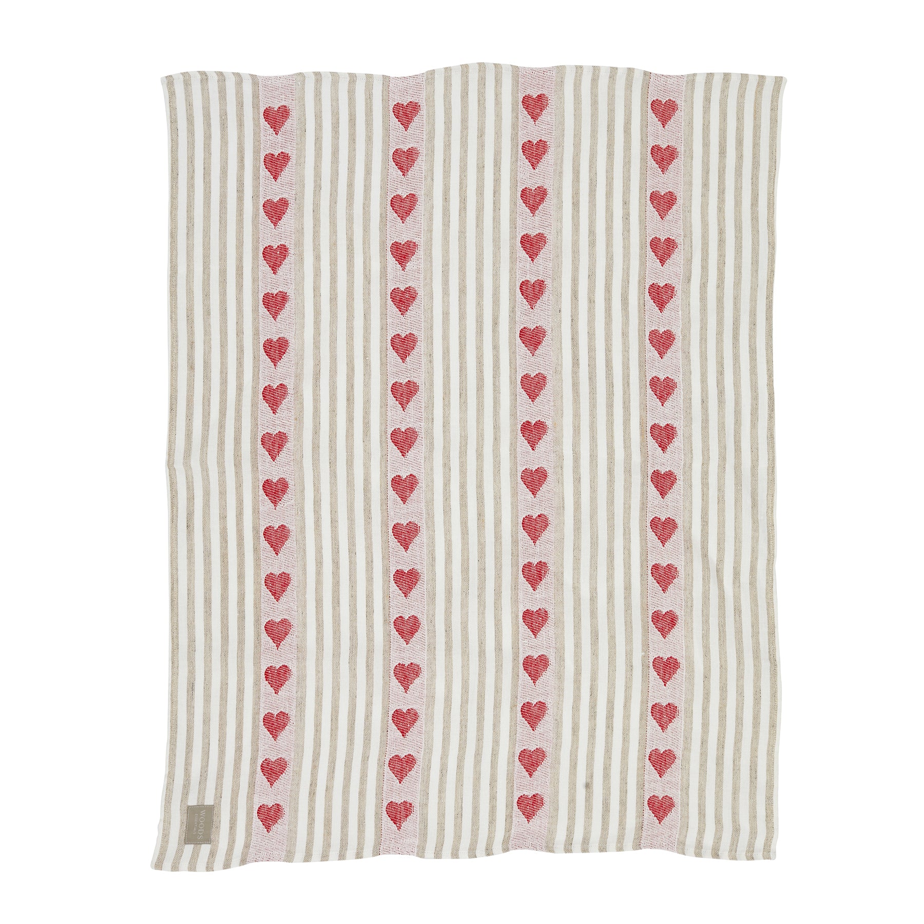 Woods 100% Irish Linen 'Striped' Tea Towel