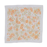 Floral' Printed Pattern Hand-Rolled Cotton Ladies Handkerchief