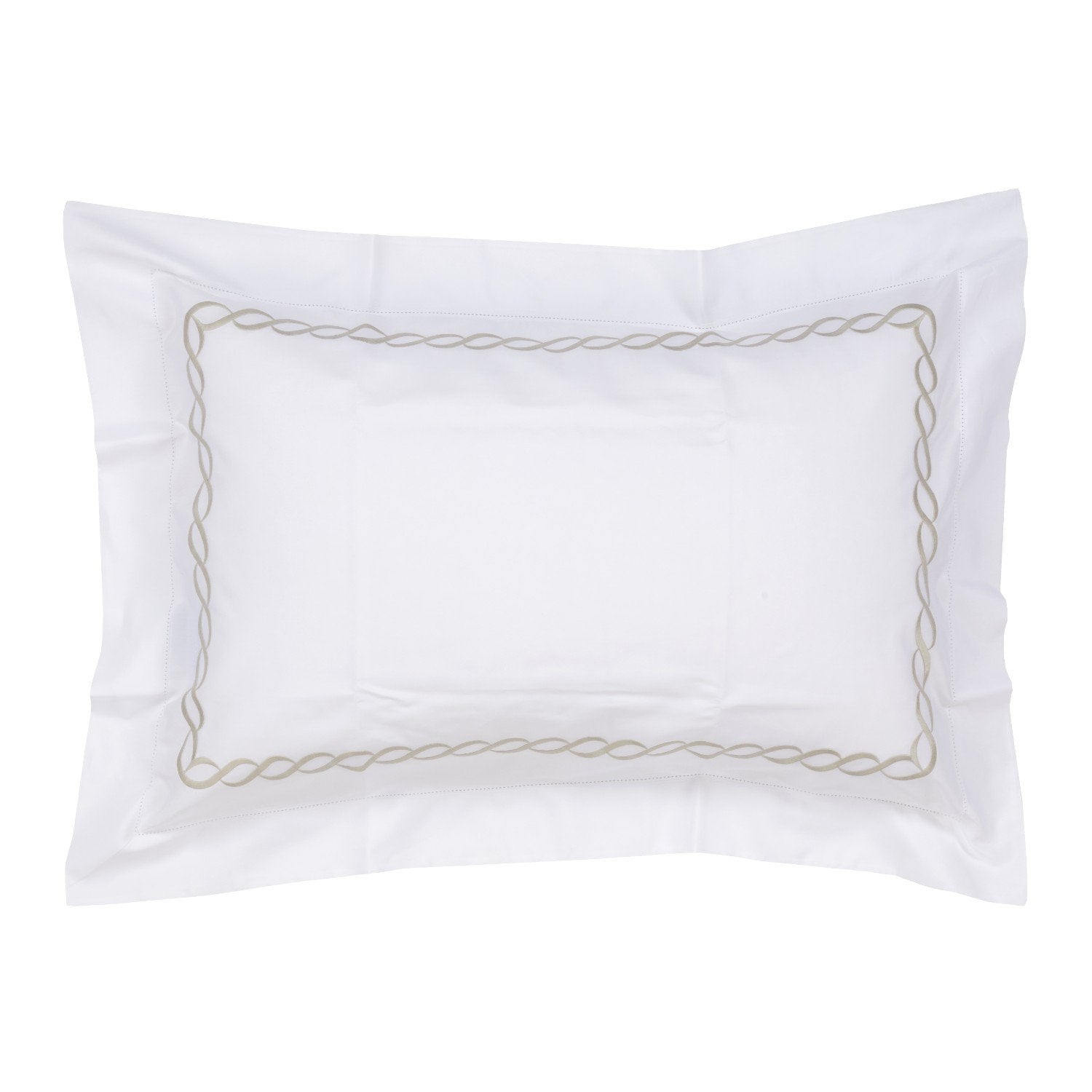 Woods Italian Classic Sorano Superfine white/Beige Oxford Pillowcase