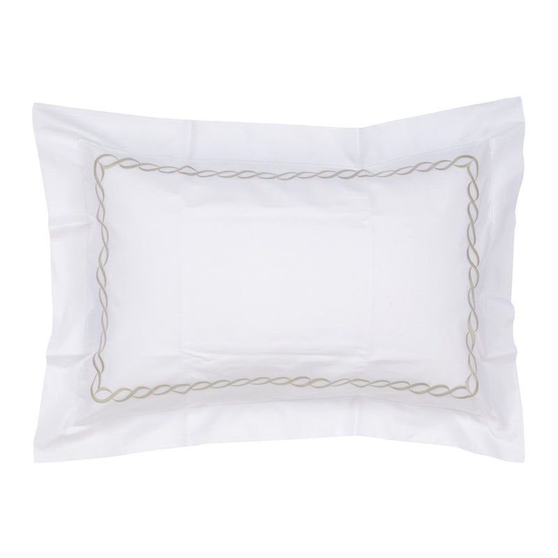 Woods Italian Classic Sorano Superfine white/Beige Oxford Pillowcase